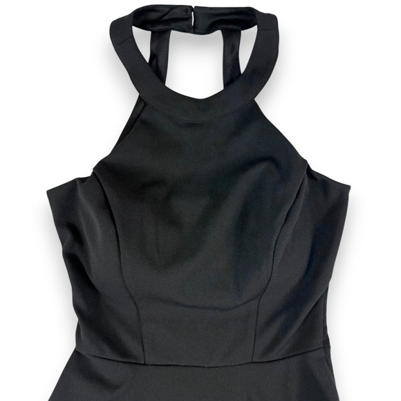 SPEECHLESS Fit & Flare Stretch Halter Dress Juniors Size 1 Black‎ - Picture 3 of 9